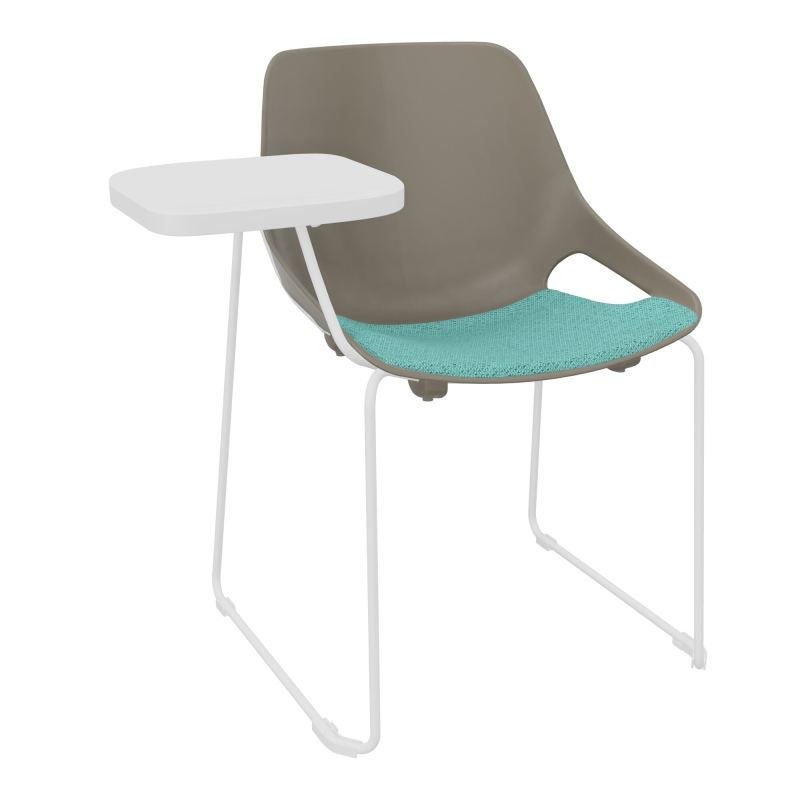 CHAISE ROSALIE PIÉT. TRAINEAU + PLACET PQ - PIED SQ- ASSISE BG - ACC. ET TAB. ECRITOIRE