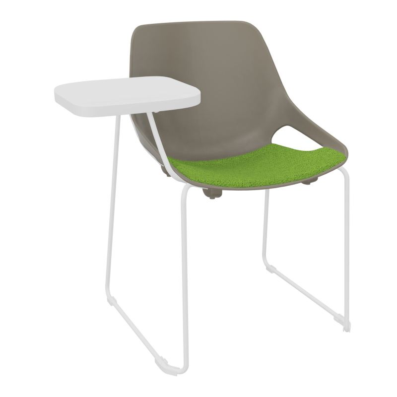 CHAISE ROSALIE PIÉT. TRAINEAU + PLACET PQ - PIED SQ- ASSISE BK - ACC. ET TAB. ECRITOIRE