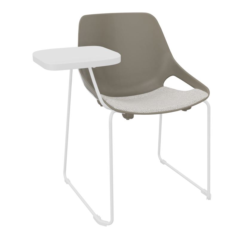 CHAISE ROSALIE PIÉT. TRAINEAU + PLACET PQ - PIED SQ- ASSISE BM - ACC. ET TAB. ECRITOIRE