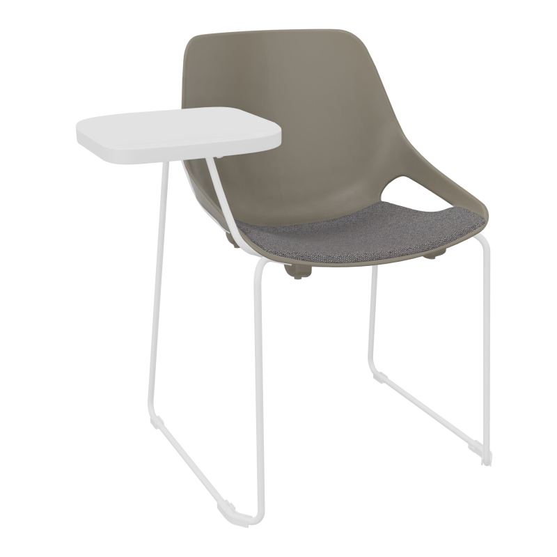 CHAISE ROSALIE PIÉT. TRAINEAU + PLACET PQ - PIED SQ- ASSISE BN - ACC. ET TAB. ECRITOIRE