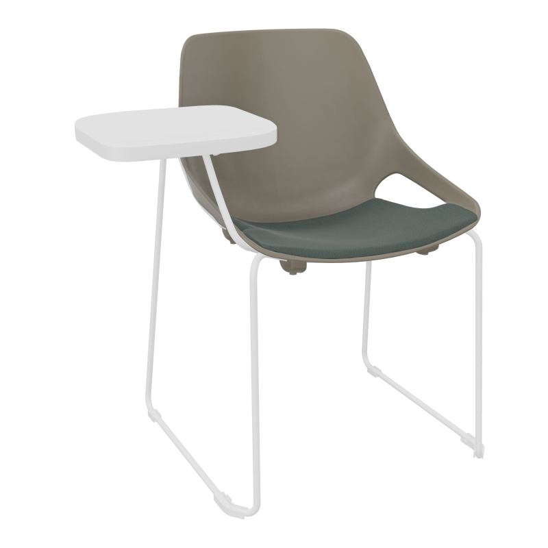 CHAISE ROSALIE PIÉT. TRAINEAU + PLACET PQ - PIED SQ- ASSISE CF - ACC. ET TAB. ECRITOIRE