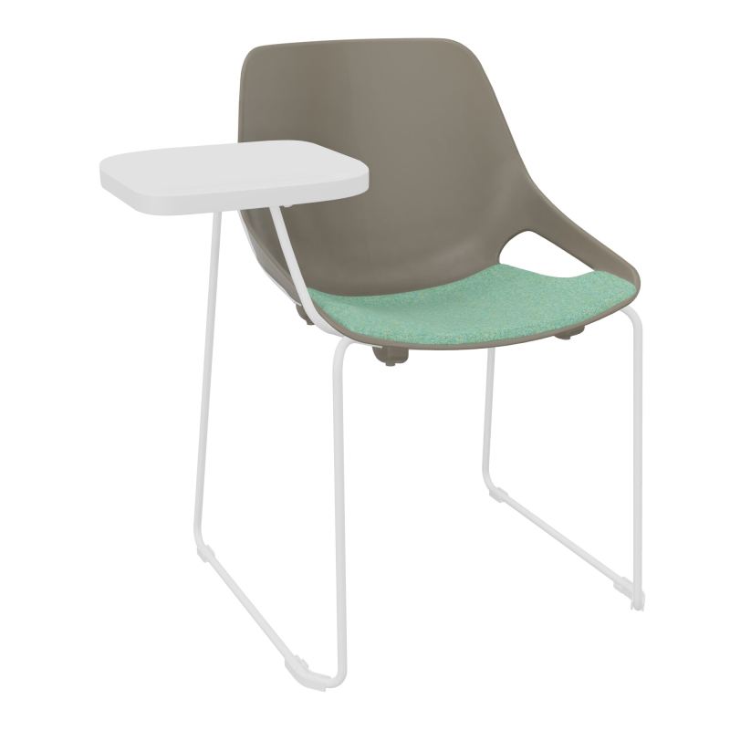 CHAISE ROSALIE PIÉT. TRAINEAU + PLACET PQ - PIED SQ- ASSISE DF - ACC. ET TAB. ECRITOIRE