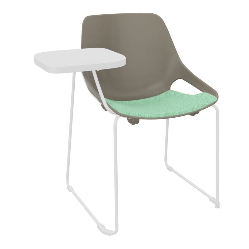 CHAISE ROSALIE PIÉT. TRAINEAU + PLACET PQ - PIED SQ- ASSISE E4 - ACC. ET TAB. ECRITOIRE