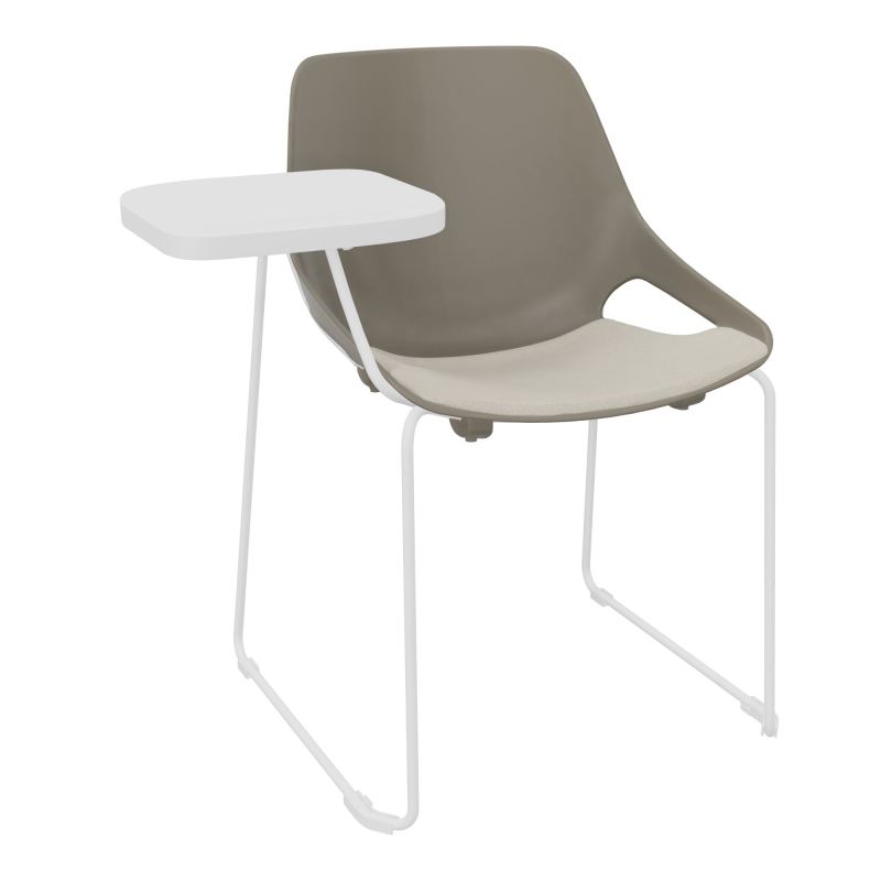 CHAISE ROSALIE PIÉT. TRAINEAU + PLACET PQ - PIED SQ- ASSISE E6 - ACC. ET TAB. ECRITOIRE