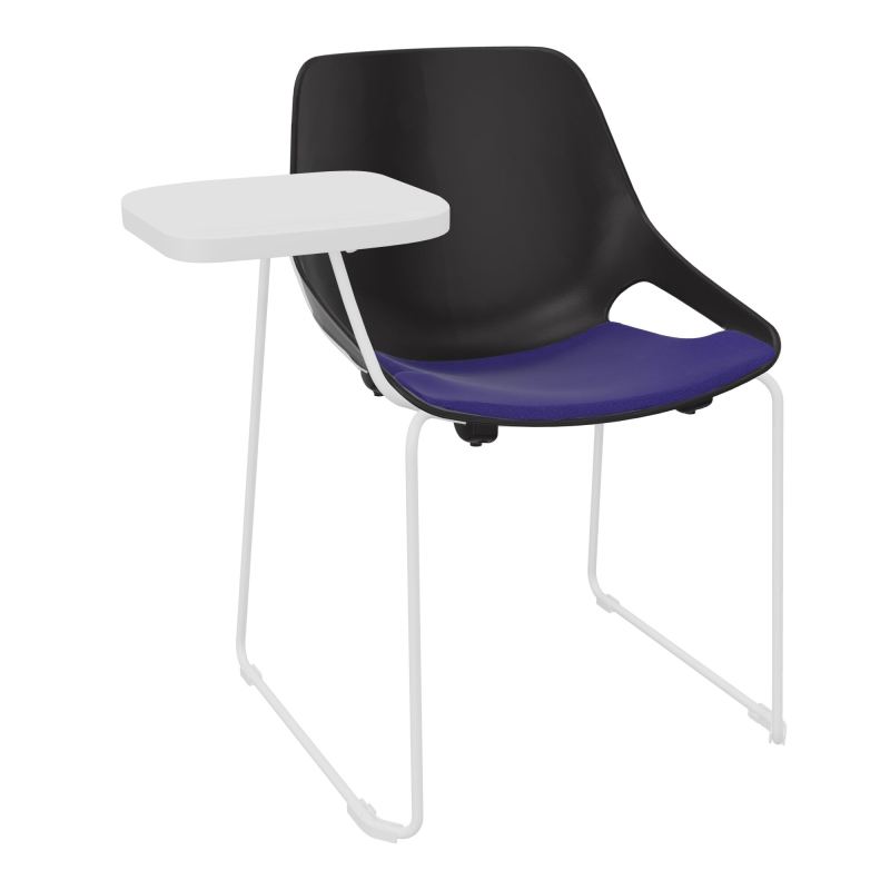 CHAISE ROSALIE PIÉT. TRAINEAU + PLACET A3 - PIED SQ - ASSISE PR - ACC. ET TAB. ECRITOIRE
