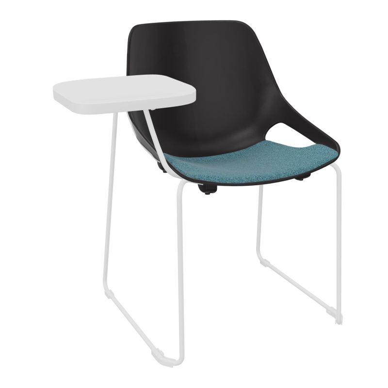 CHAISE ROSALIE PIÉT. TRAINEAU + PLACET B4 - PIED SQ - ASSISE PR - ACC. ET TAB. ECRITOIRE