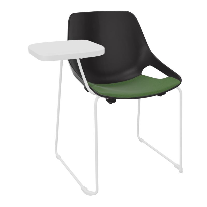 CHAISE ROSALIE PIÉT. TRAINEAU + PLACET PR - PIED SQ- ASSISE CE - ACC. ET TAB. ECRITOIRE