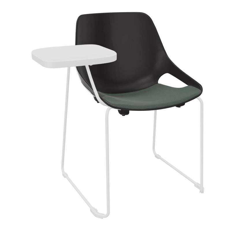 CHAISE ROSALIE PIÉT. TRAINEAU + PLACET PR - PIED SQ- ASSISE CF - ACC. ET TAB. ECRITOIRE