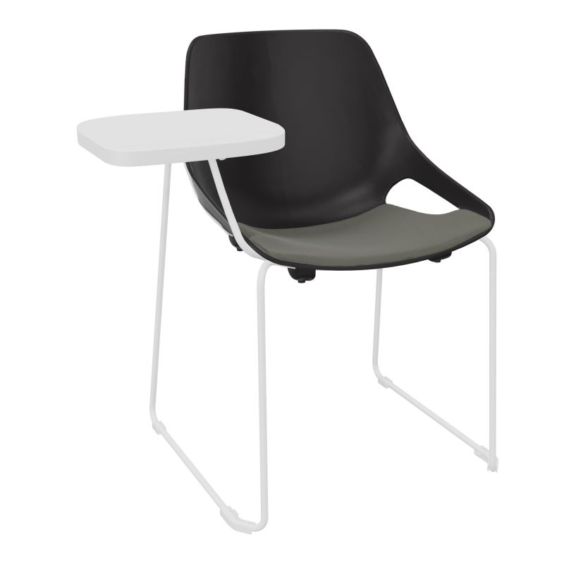 CHAISE ROSALIE PIÉT. TRAINEAU + PLACET PR - PIED SQ- ASSISE CH - ACC. ET TAB. ECRITOIRE