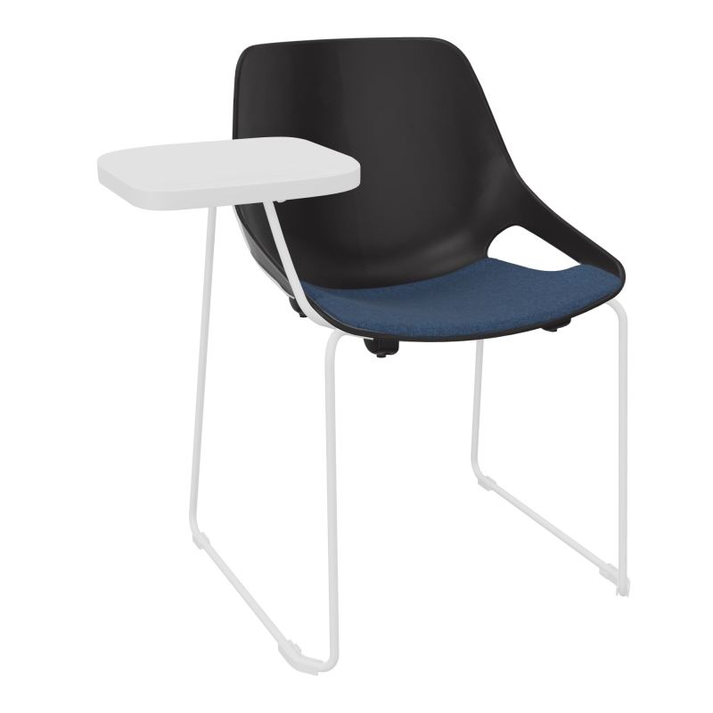 CHAISE ROSALIE PIÉT. TRAINEAU + PLACET PR - PIED SQ- ASSISE DC - ACC. ET TAB. ECRITOIRE