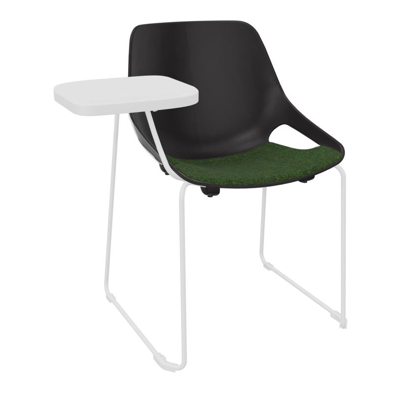CHAISE ROSALIE PIÉT. TRAINEAU + PLACET PR - PIED SQ- ASSISE DG - ACC. ET TAB. ECRITOIRE