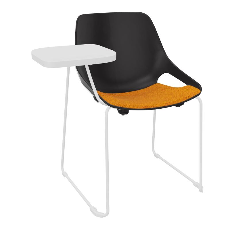 CHAISE ROSALIE PIÉT. TRAINEAU + PLACET PR - PIED SQ- ASSISE DI - ACC. ET TAB. ECRITOIRE