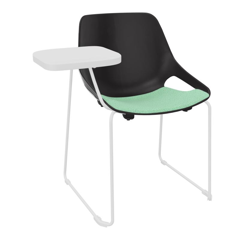 CHAISE ROSALIE PIÉT. TRAINEAU + PLACET PR - PIED SQ- ASSISE E4 - ACC. ET TAB. ECRITOIRE