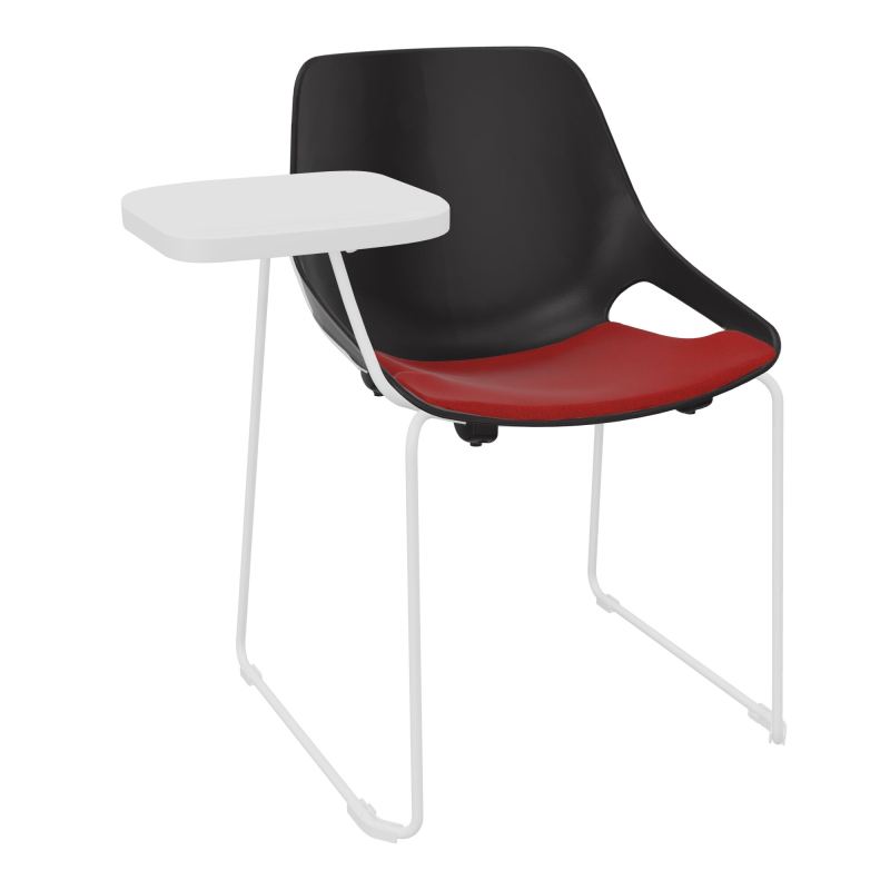 CHAISE ROSALIE PIÉT. TRAINEAU + PLACET PR - PIED SQ- ASSISE E6 - ACC. ET TAB. ECRITOIRE