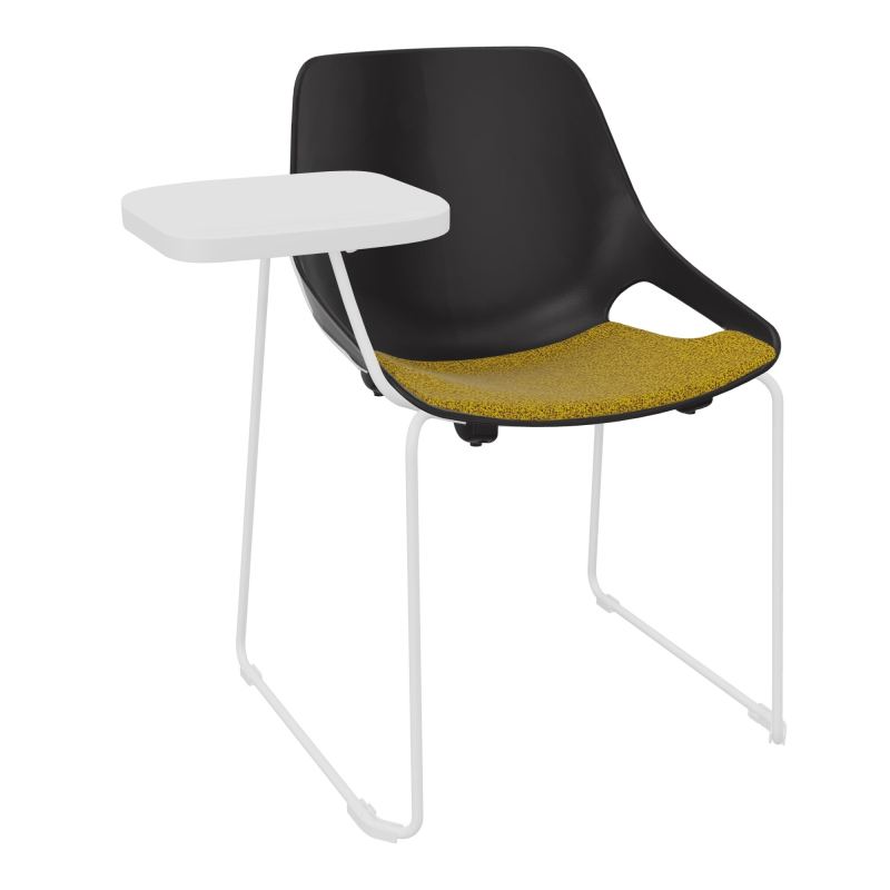 CHAISE ROSALIE PIÉT. TRAINEAU + PLACET PR - PIED SQ- ASSISE E9 - ACC. ET TAB. ECRITOIRE