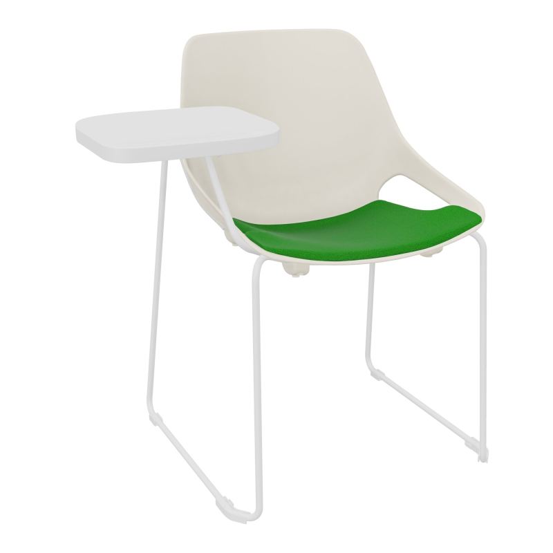 CHAISE ROSALIE PIÉT. TRAINEAU + PLACET A1 - PIED SQ - ASSISE PS - ACC. ET TAB. ECRITOIRE