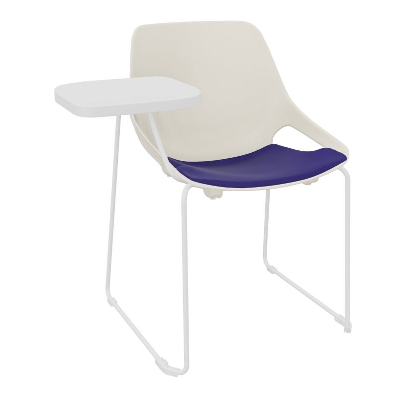 CHAISE ROSALIE PIÉT. TRAINEAU + PLACET A3 - PIED SQ - ASSISE PS - ACC. ET TAB. ECRITOIRE
