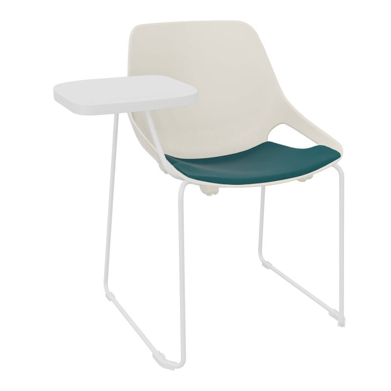 CHAISE ROSALIE PIÉT. TRAINEAU + PLACET A4 - PIED SQ - ASSISE PS - ACC. ET TAB. ECRITOIRE