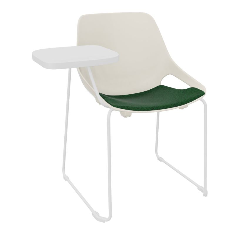 CHAISE ROSALIE PIÉT. TRAINEAU + PLACET B2 - PIED SQ - ASSISE PS - ACC. ET TAB. ECRITOIRE