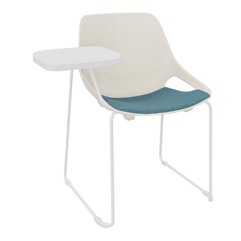 CHAISE ROSALIE PIÉT. TRAINEAU + PLACET B4 - PIED SQ - ASSISE PS - ACC. ET TAB. ECRITOIRE