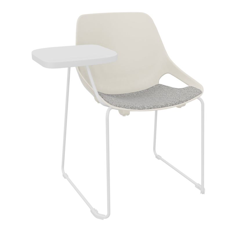 CHAISE ROSALIE PIÉT. TRAINEAU + PLACET B5 - PIED SQ - ASSISE PS - ACC. ET TAB. ECRITOIRE