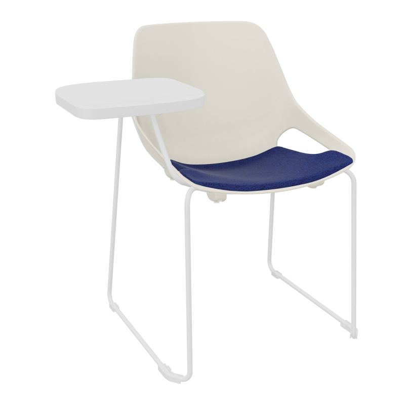 CHAISE ROSALIE PIÉT. TRAINEAU + PLACET B6 - PIED SQ - ASSISE PS - ACC. ET TAB. ECRITOIRE