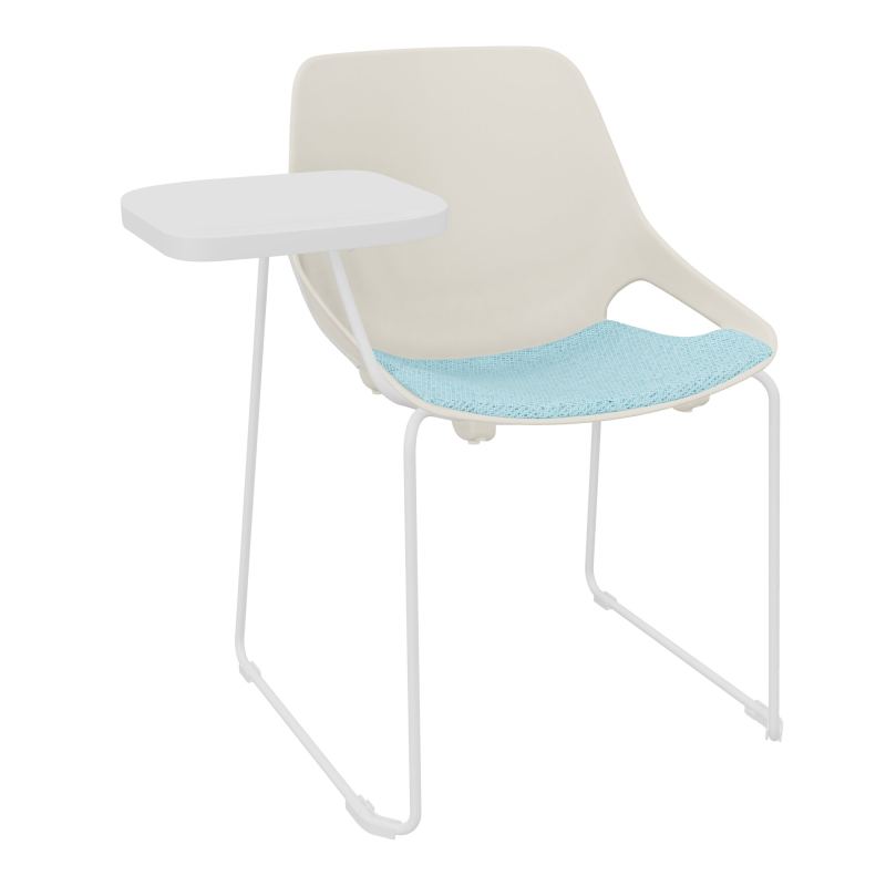 CHAISE ROSALIE PIÉT. TRAINEAU + PLACET PS - PIED SQ- ASSISE BF - ACC. ET TAB. ECRITOIRE