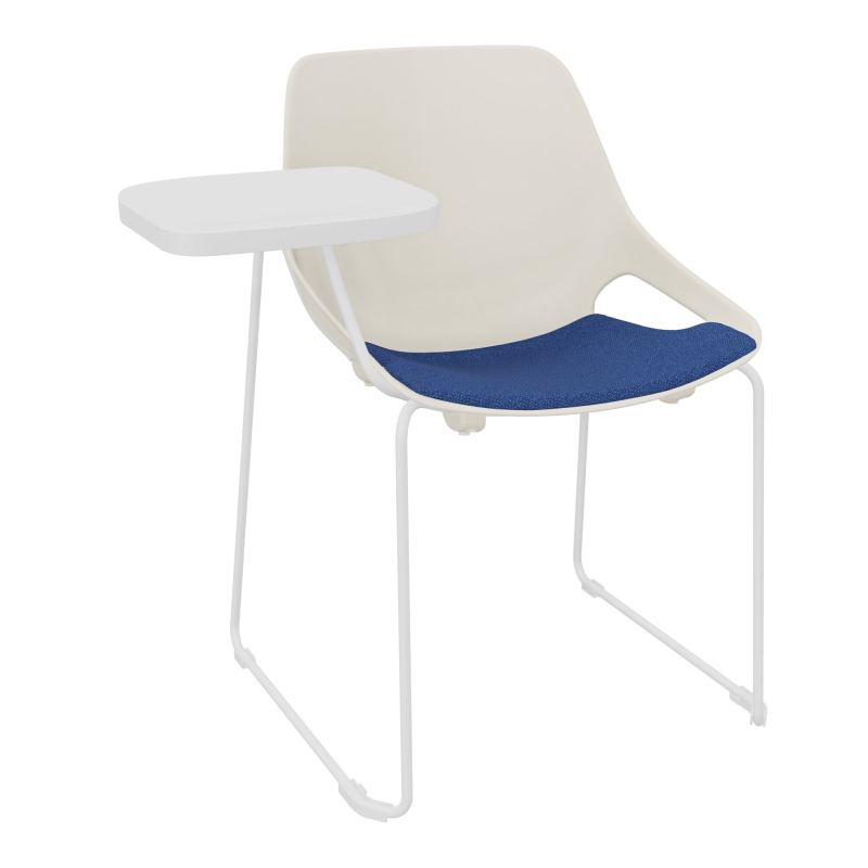 CHAISE ROSALIE PIÉT. TRAINEAU + PLACET PS - PIED SQ- ASSISE BH - ACC. ET TAB. ECRITOIRE