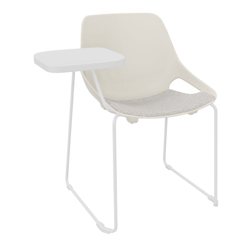 CHAISE ROSALIE PIÉT. TRAINEAU + PLACET PS - PIED SQ- ASSISE BM - ACC. ET TAB. ECRITOIRE