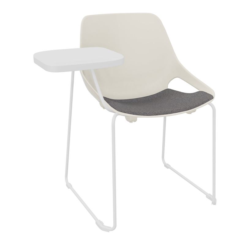 CHAISE ROSALIE PIÉT. TRAINEAU + PLACET PS - PIED SQ- ASSISE BN - ACC. ET TAB. ECRITOIRE