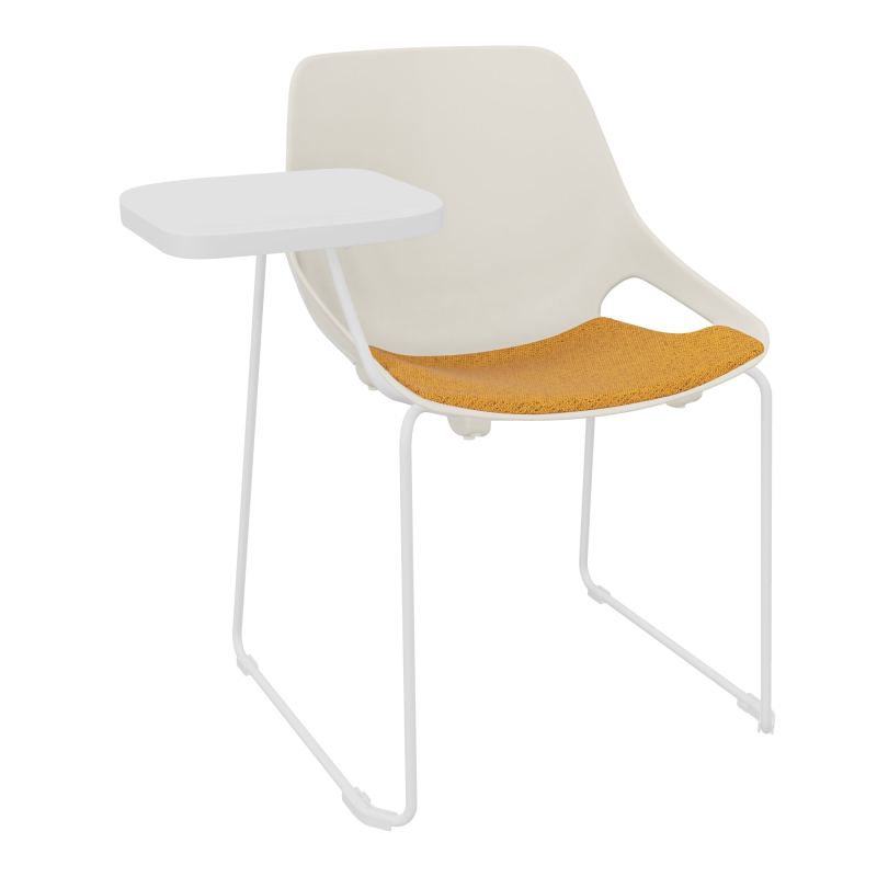 CHAISE ROSALIE PIÉT. TRAINEAU + PLACET PS - PIED SQ- ASSISE BO - ACC. ET TAB. ECRITOIRE