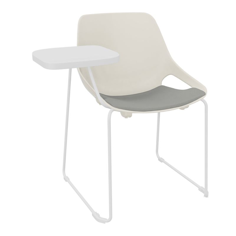 CHAISE ROSALIE PIÉT. TRAINEAU + PLACET PS - PIED SQ- ASSISE CA - ACC. ET TAB. ECRITOIRE