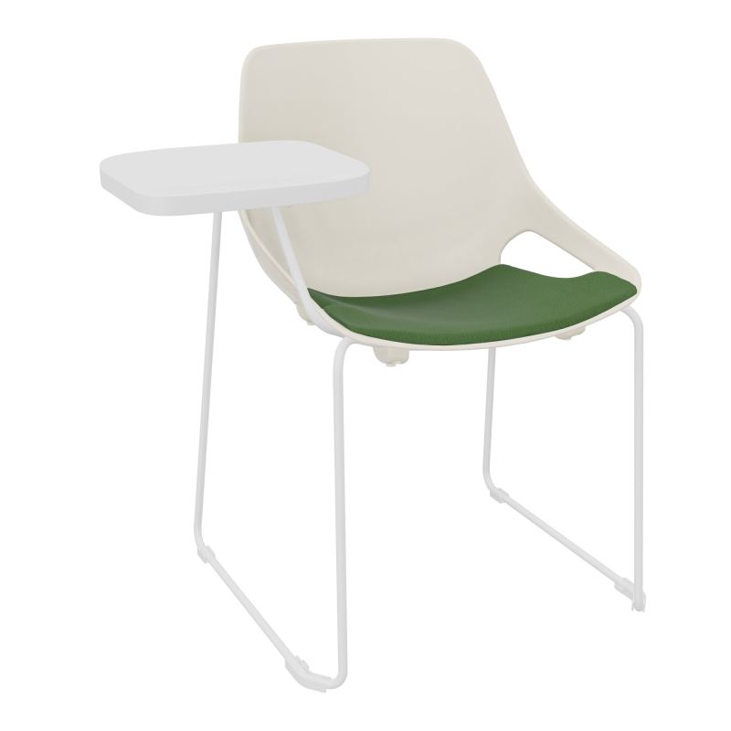 CHAISE ROSALIE PIÉT. TRAINEAU + PLACET PS - PIED SQ- ASSISE CE - ACC. ET TAB. ECRITOIRE