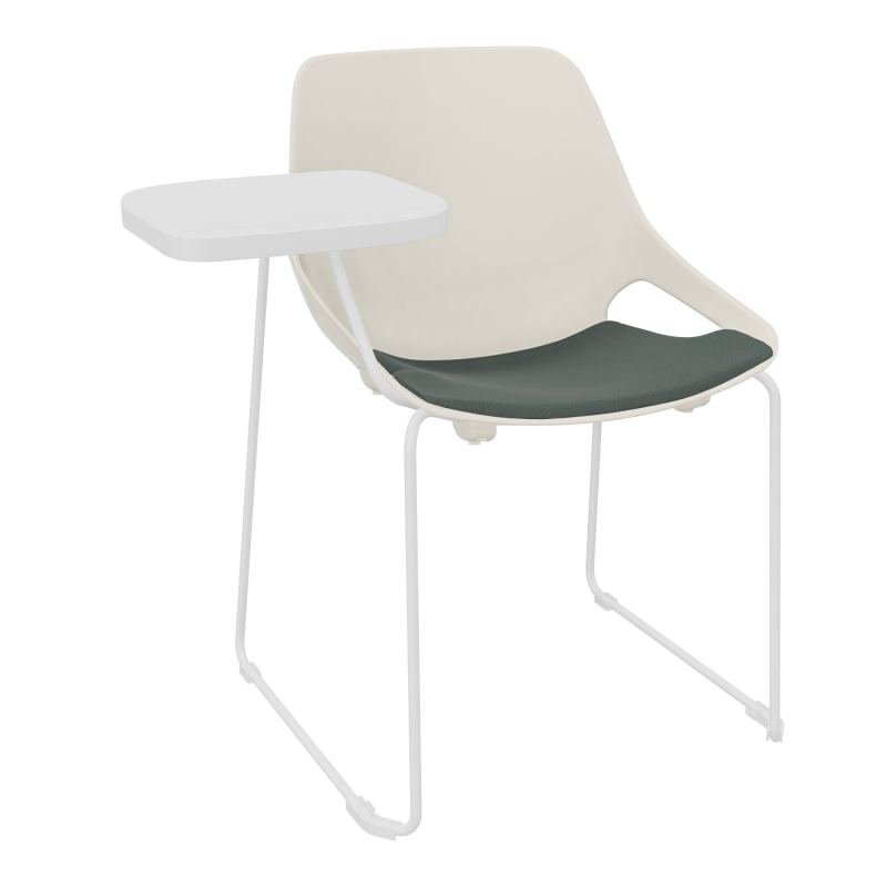 CHAISE ROSALIE PIÉT. TRAINEAU + PLACET PS - PIED SQ- ASSISE CF - ACC. ET TAB. ECRITOIRE