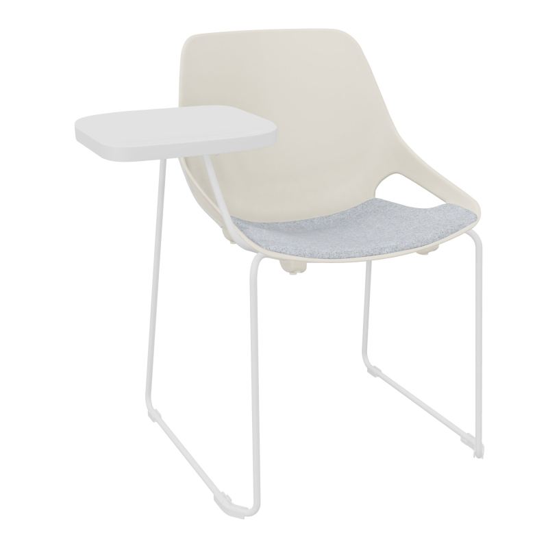 CHAISE ROSALIE PIÉT. TRAINEAU + PLACET PS - PIED SQ- ASSISE DA - ACC. ET TAB. ECRITOIRE