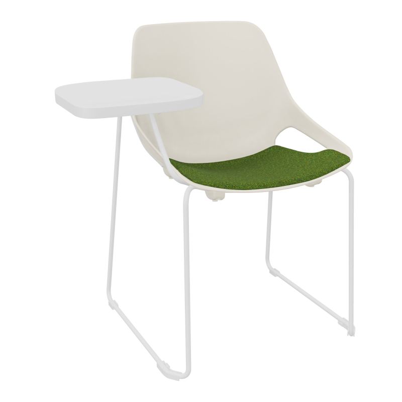 CHAISE ROSALIE PIÉT. TRAINEAU + PLACET PS - PIED SQ- ASSISE DE - ACC. ET TAB. ECRITOIRE