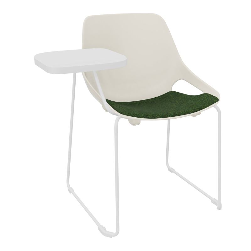 CHAISE ROSALIE PIÉT. TRAINEAU + PLACET PS - PIED SQ- ASSISE DG - ACC. ET TAB. ECRITOIRE