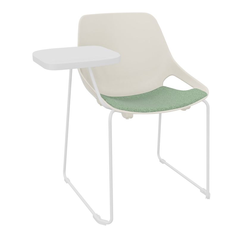 CHAISE ROSALIE PIÉT. TRAINEAU + PLACET PS - PIED SQ- ASSISE E7 - ACC. ET TAB. ECRITOIRE