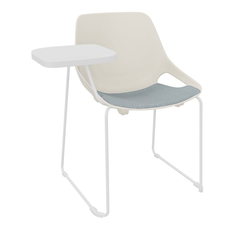 CHAISE ROSALIE PIÉT. TRAINEAU + PLACET KD - PIED SQ - ASSISE PS - ACC. ET TAB. ECRITOIRE