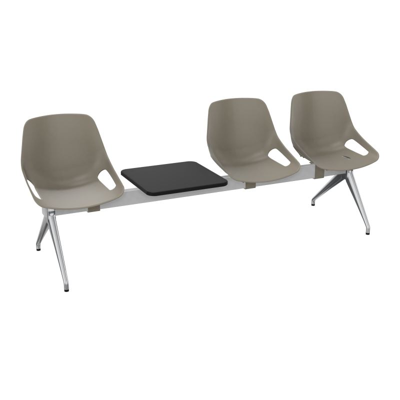 POUTRE ROSALIE 3 PLACES + 1 TAB - ASSISE PQ - PIET. ALU POLI - TRAVERSE SB
