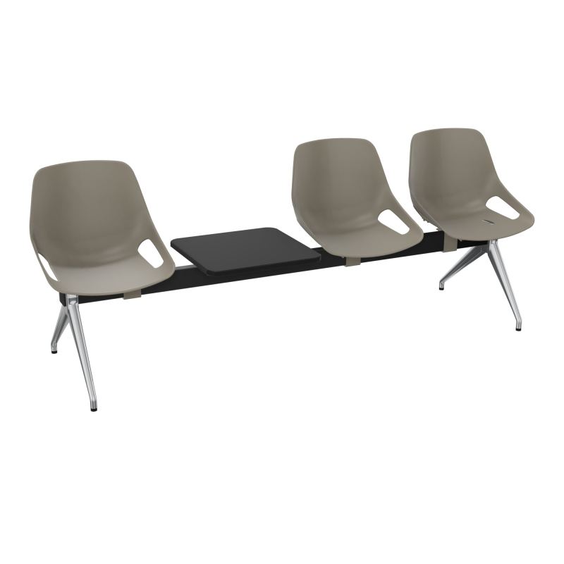POUTRE ROSALIE 3 PLACES + 1 TAB - ASSISE PQ - PIET. ALU POLI - TRAVERSE SG