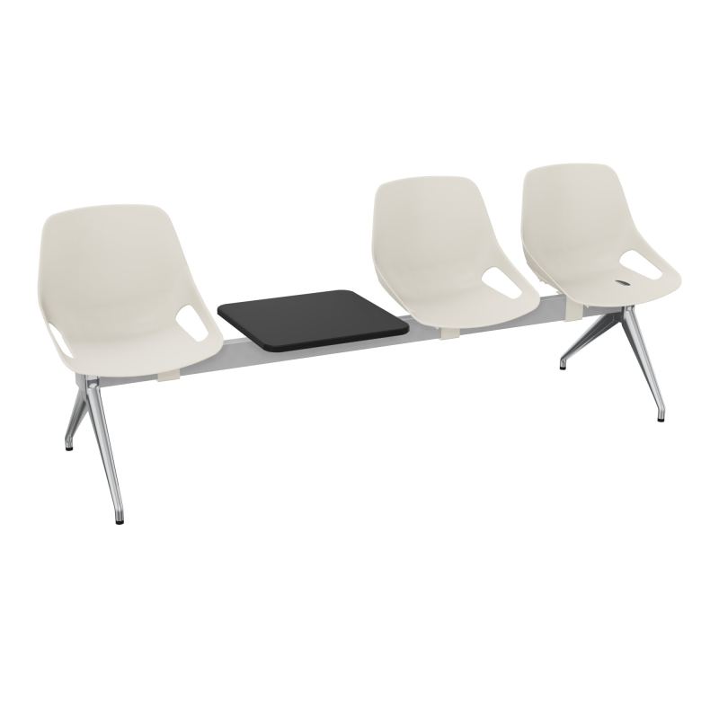 POUTRE ROSALIE 3 PLACES + 1 TAB - ASSISE PS - PIET. ALU POLI - TRAVERSE SB