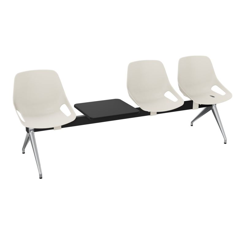 POUTRE ROSALIE 3 PLACES + 1 TAB - ASSISE PS - PIET. ALU POLI - TRAVERSE SG