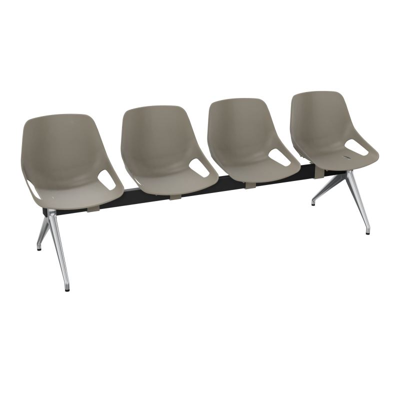 POUTRE ROSALIE 4 PLACES ASSISE PQ - PIET. ALU POLI - TRAVERSE SG