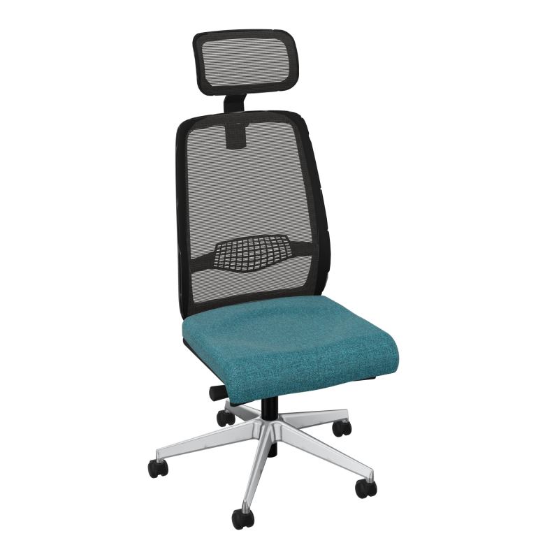 GABIN SIEGE AVEC TETIERE SYNCH. ERGO + TA RESILLE RLT SOL DUR FREINEES EN CHARGE  50 MM