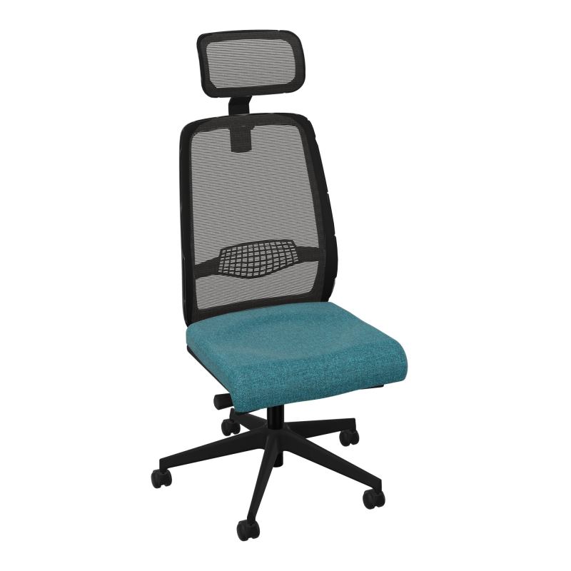 GABIN SIEGE AVEC TETIERE SYNCH. ERGO + TA RESILLE RLT SOL DUR FREINEES EN CHARGE  50 MM