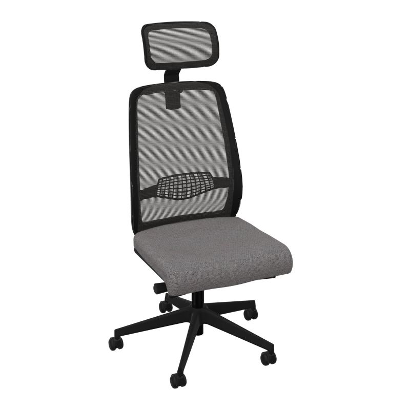 GABIN SIEGE AVEC TETIERE SYNCH. ERGO + TA RESILLE RLT SOL DUR FREINEES EN CHARGE  50 MM