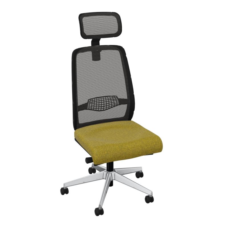 GABIN SIEGE AVEC TETIERE SYNCH. ERGO + TA RESILLE RLT SOL DUR FREINEES EN CHARGE  50 MM