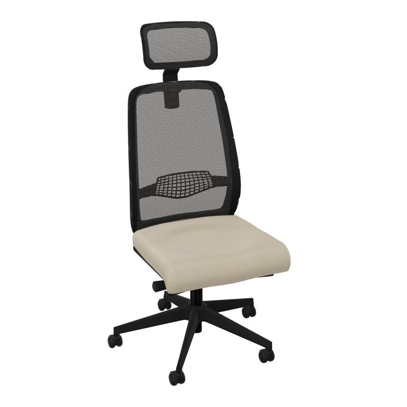GABIN SIEGE AVEC TETIERE SYNCH. ERGO + TA RESILLE RLT SOL DUR 50 MM  A2 SV IL