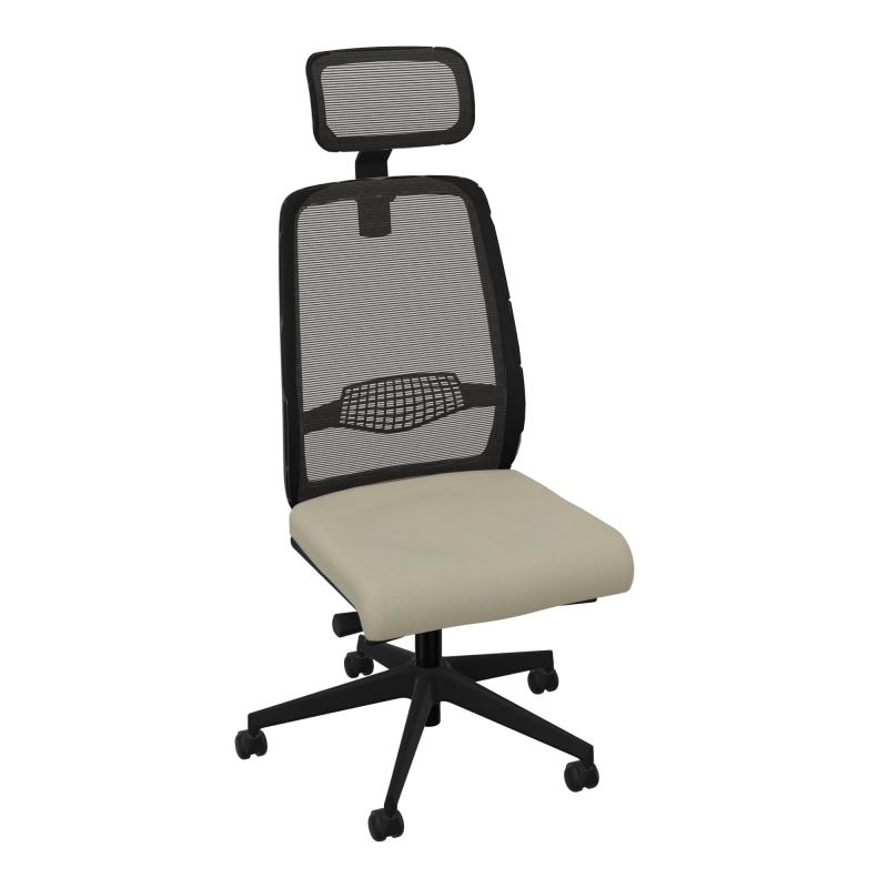 GABIN SIEGE AVEC TETIERE SYNCH. ERGO + TA RESILLE RLT SOL DUR 50 MM  CG SV IL